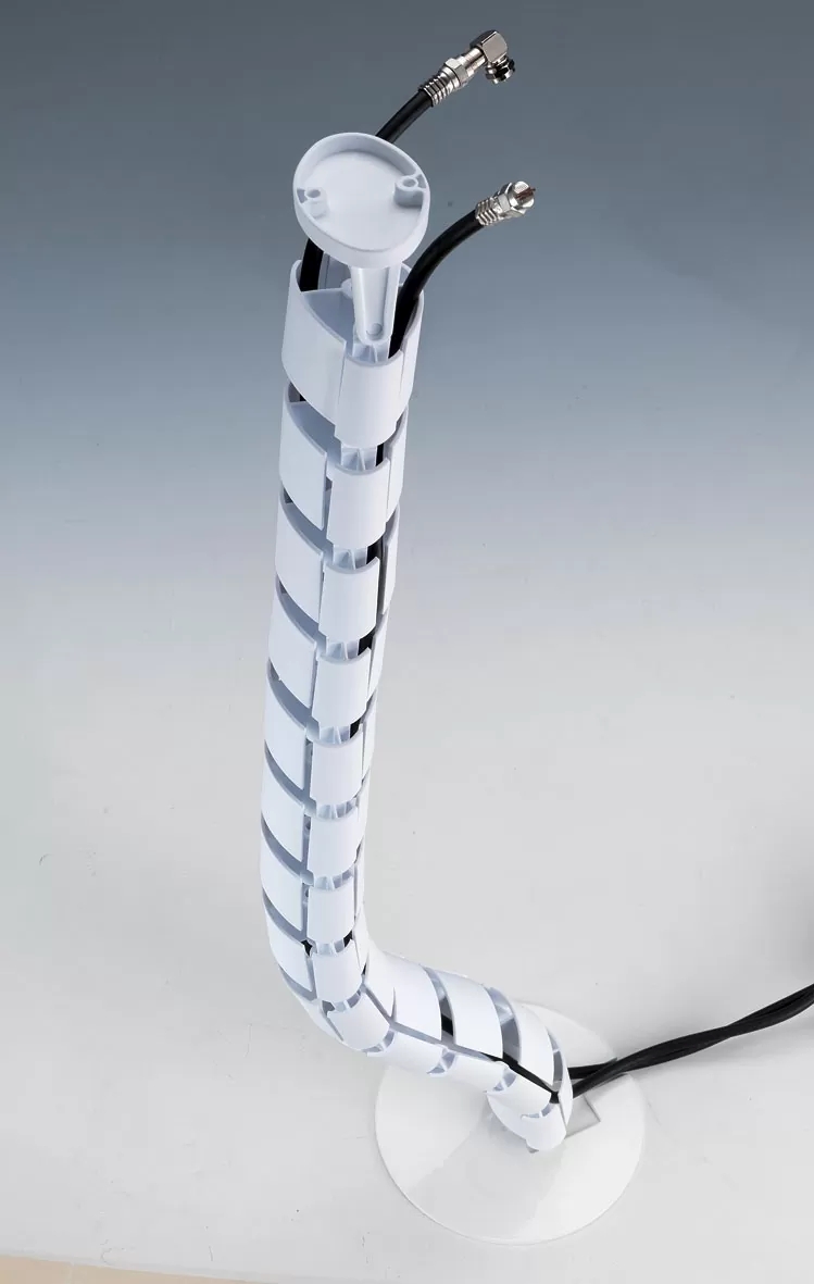Kabelkette, vertikal, weiß-schwarz-silber