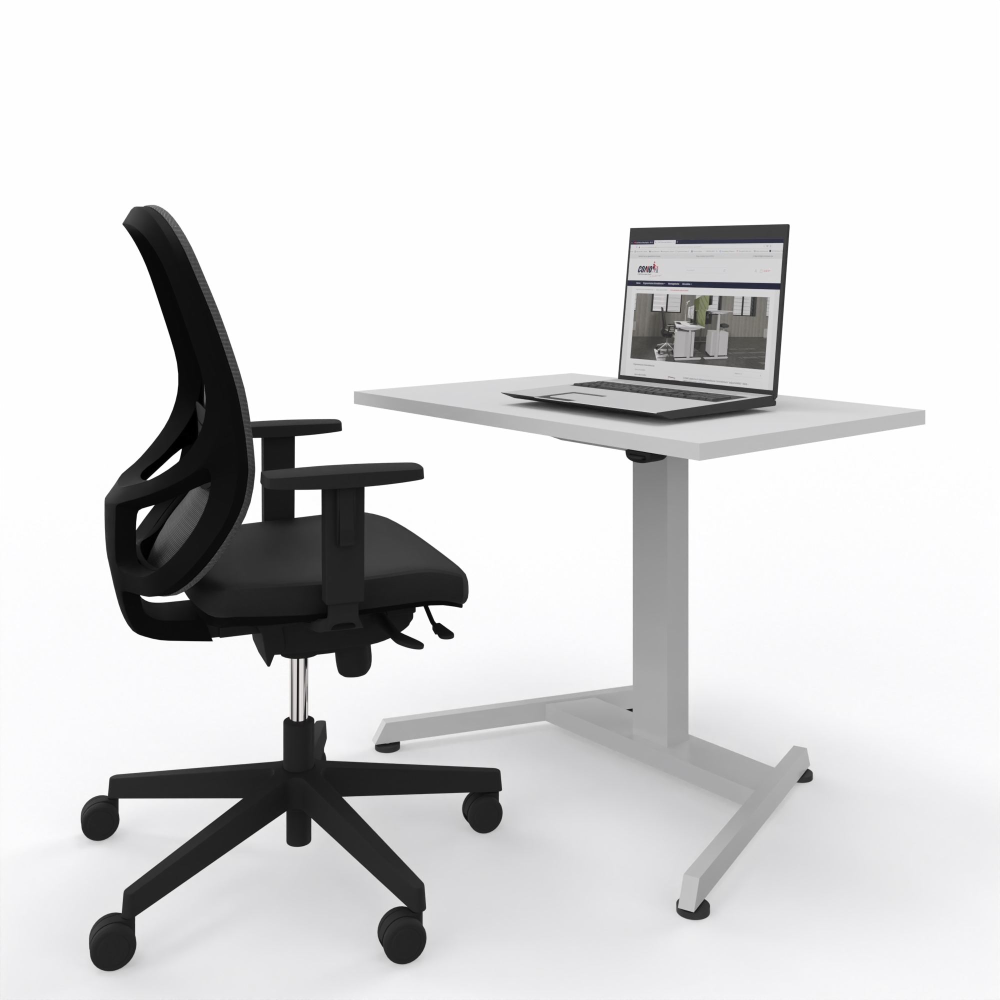 COMO Single-Desk Gestell - der kompakte Alleskönner